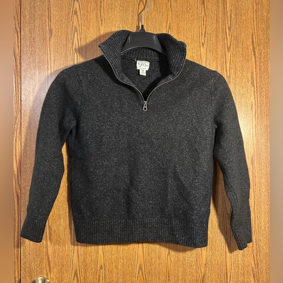 J. Crew Marled Rugged Merino Wool Blend Half Zip Sweater - Picture 3 of 8